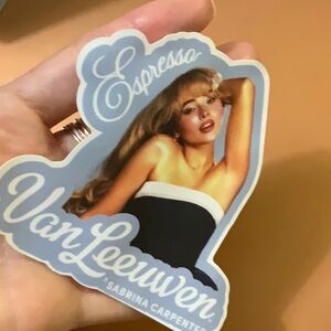 Exclusive Sabrina Carpenter x  Van Leeuwen Expresso sticker